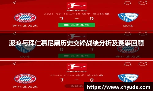 波鸿与拜仁慕尼黑历史交锋战绩分析及赛事回顾